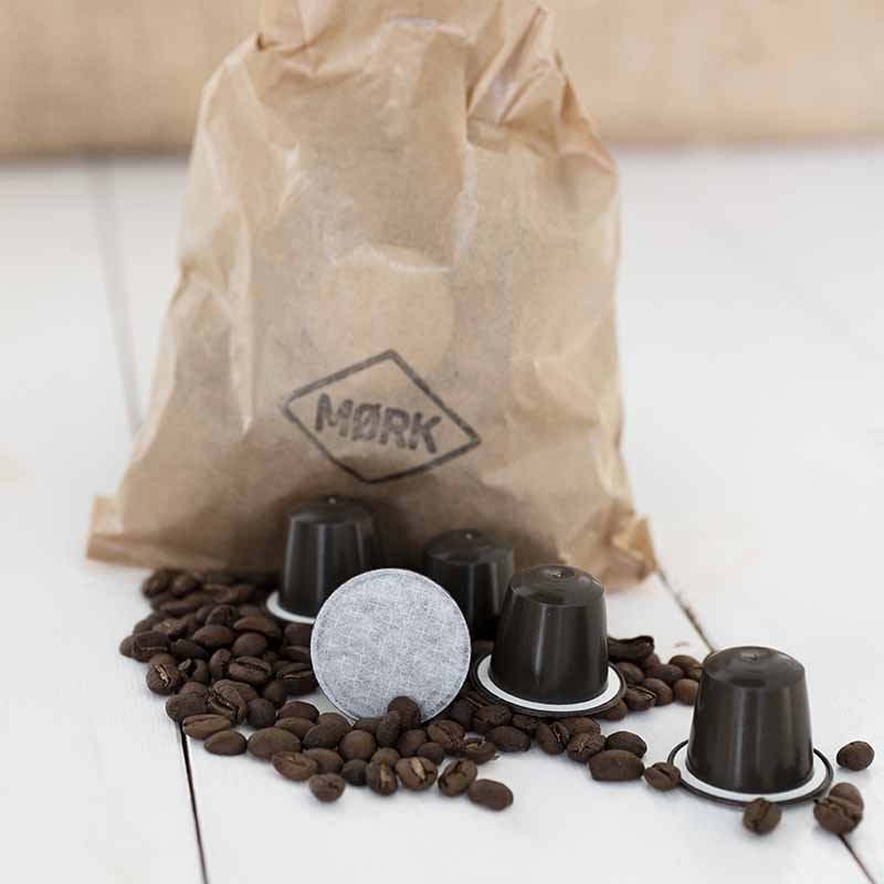 Kaffekapsler fra Mørk Kaffe